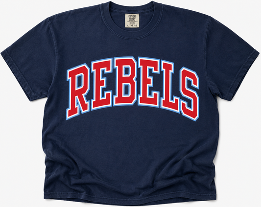 Rebels Arched Mascot