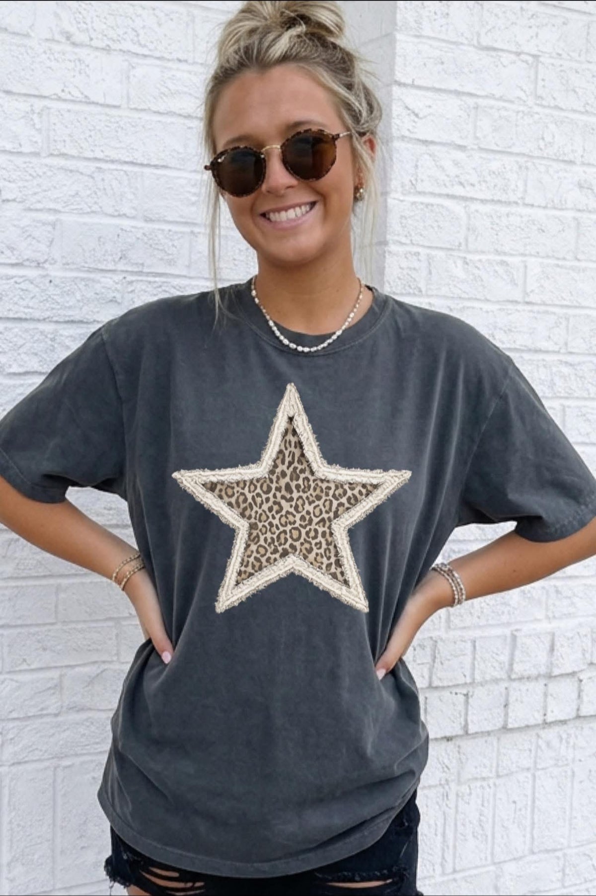 Leopard Frayed Star 🤎