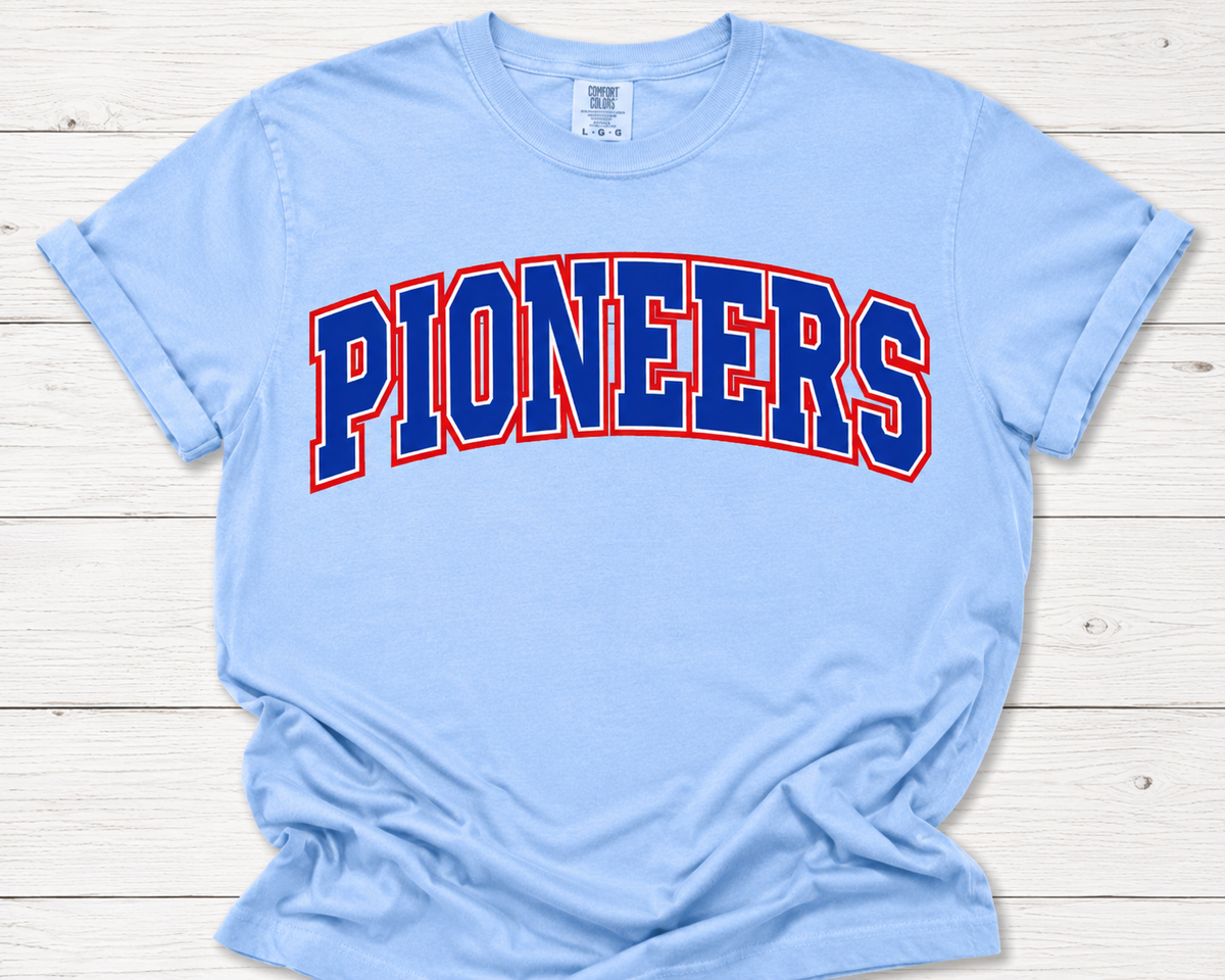 Pioneers Arched Mascot