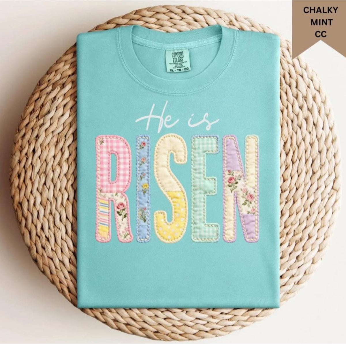 He Is Risen (Faux Quilting)