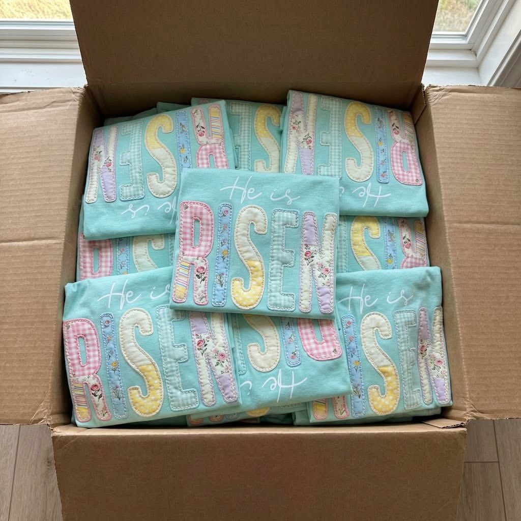 He Is Risen (Faux Quilting)