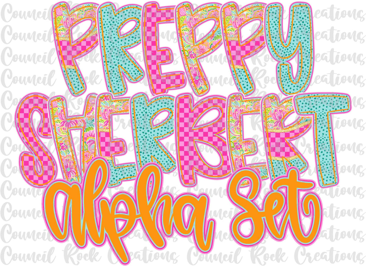 Orange Sherbert Alphabet