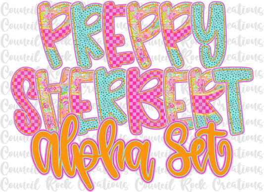 Orange Sherbert Alphabet