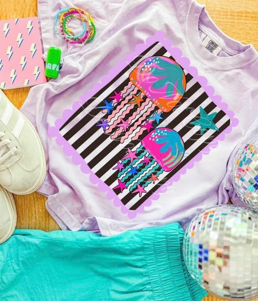 Funky Neon Jellyfish