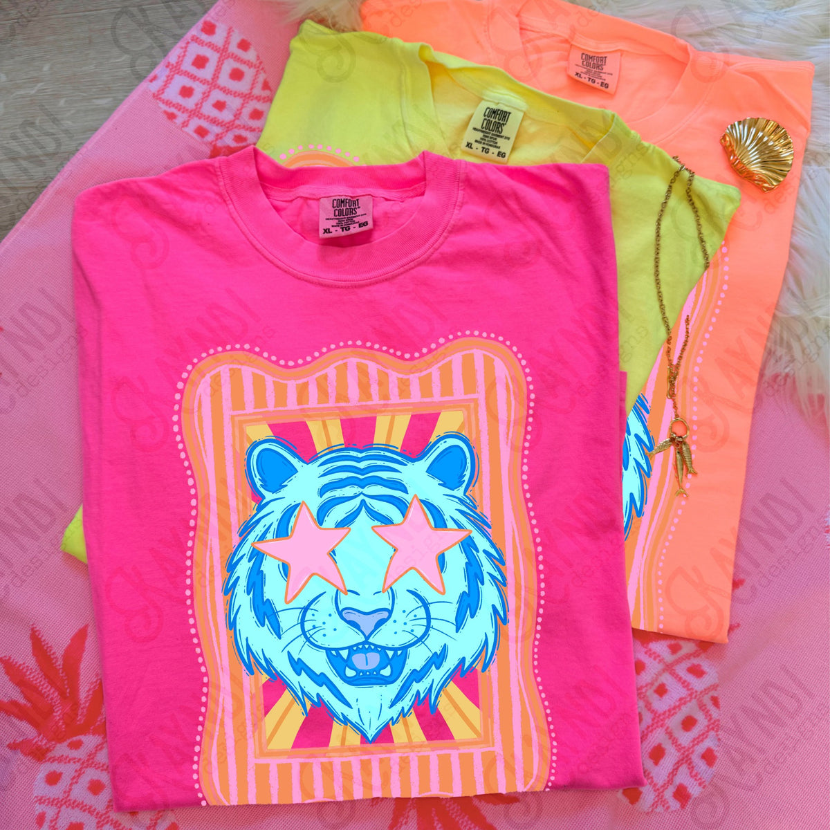 Neon Preppy Mascot- Tiger