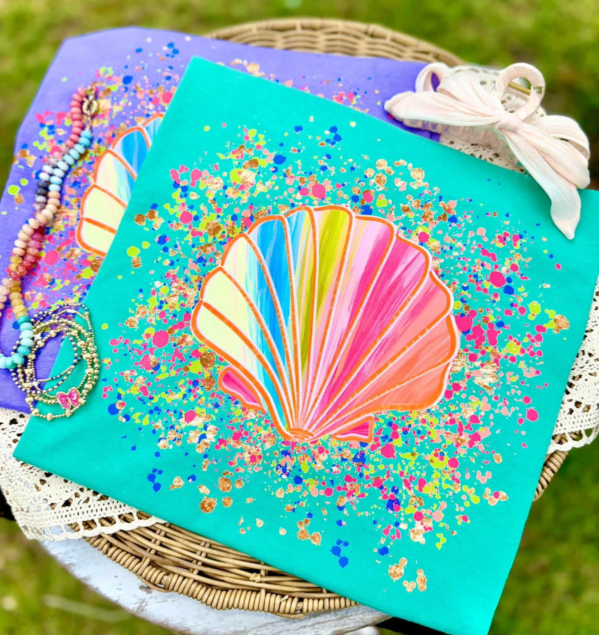 Seashell Paint Splatter