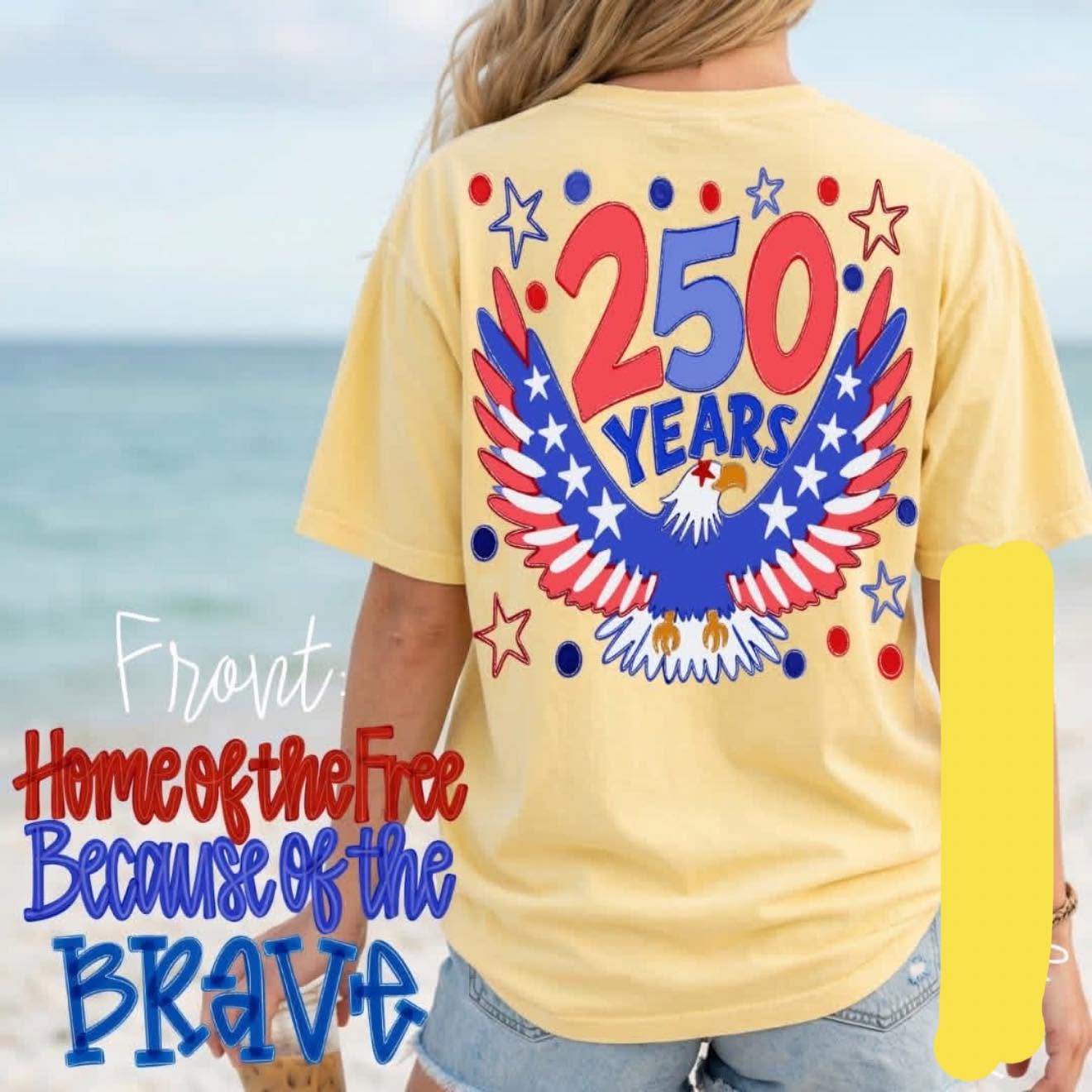 250 Years Eagle Front/Back (Patriotic)