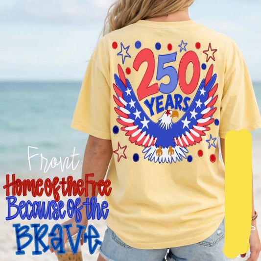250 Years Eagle Front/Back (Patriotic)