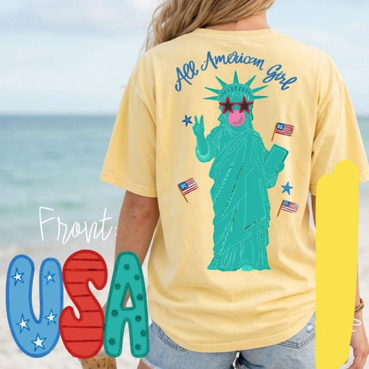 All American Girl Statue of Liberty Front/Back