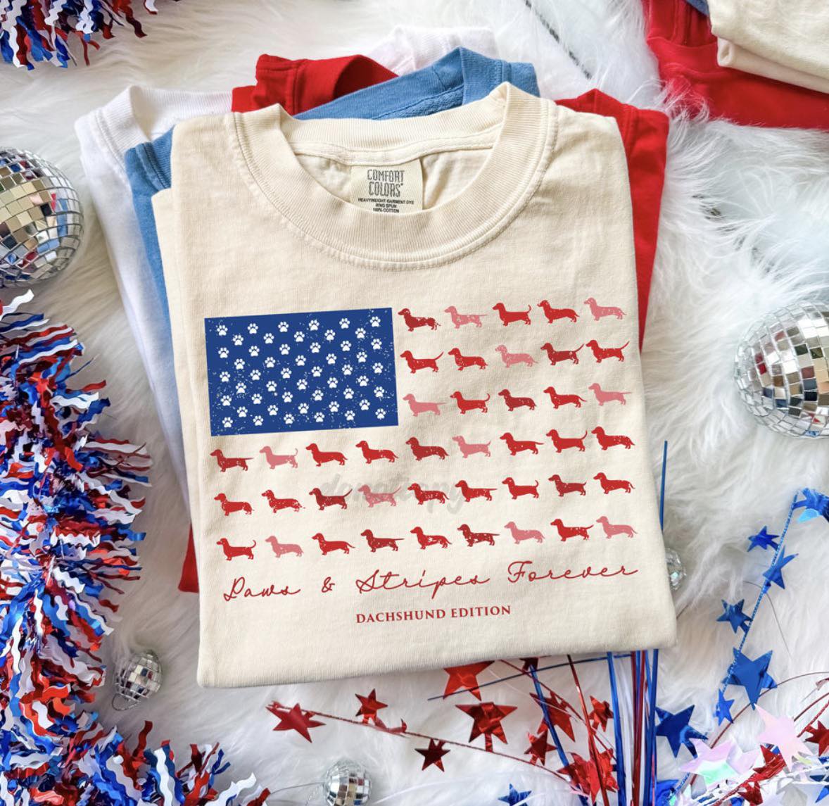 Paws & Stripes Forever (Dachshund Edition) (Youth)