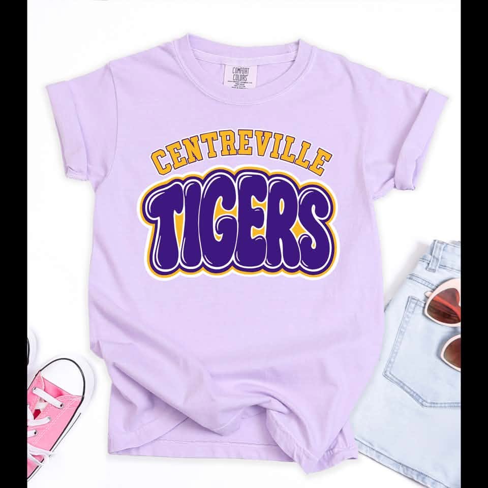 Centreville Tigers Bubble Letters