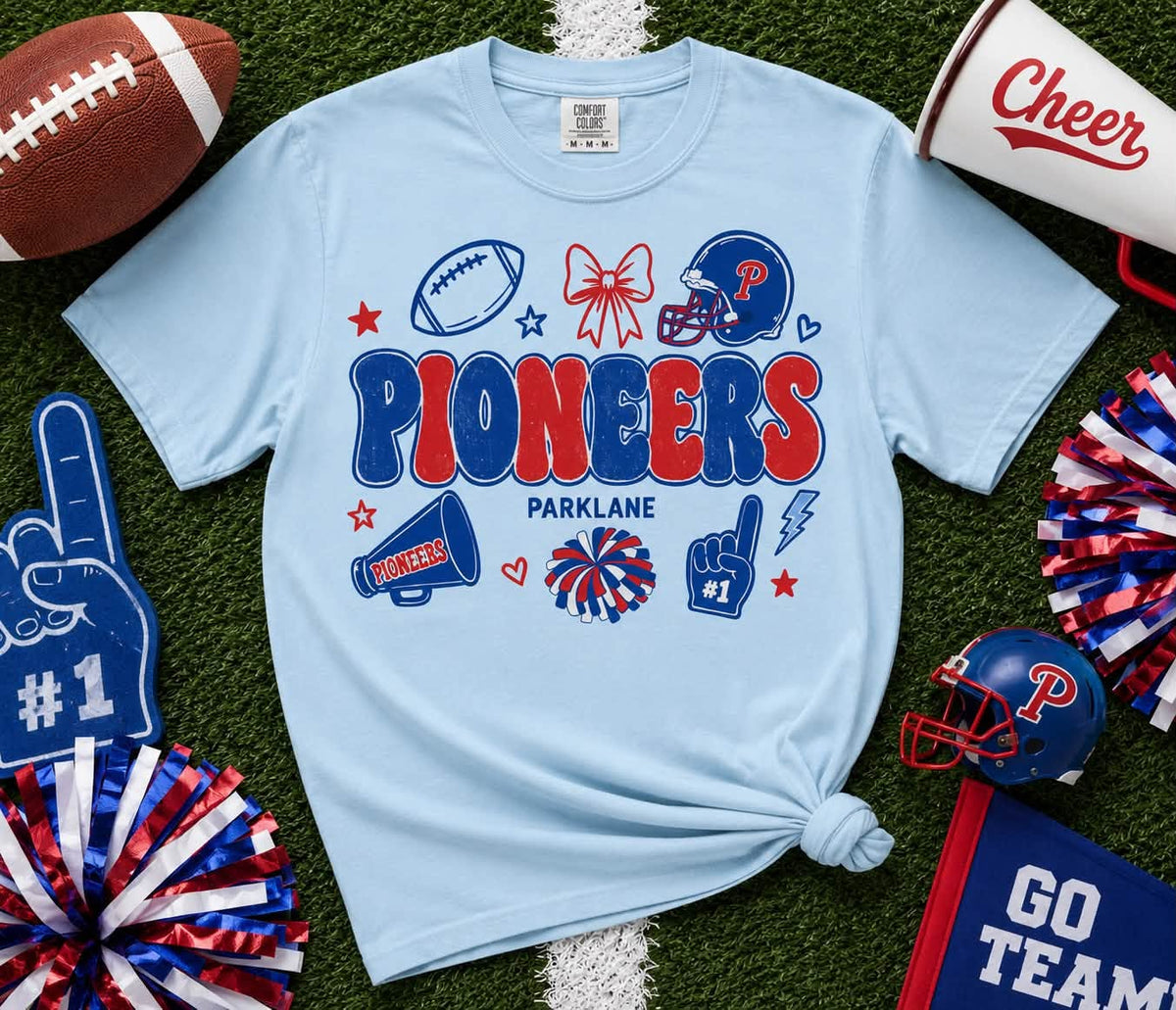 Pioneers Football/Cheer Collage