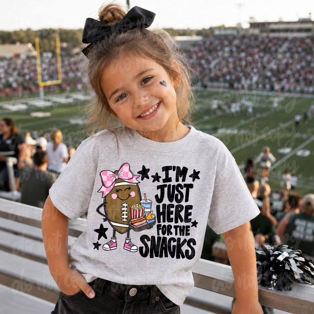 Here for the Snacks Football Girl (Youth)