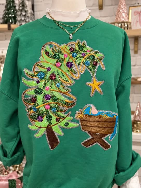 Away In A Manger Sequin Patch