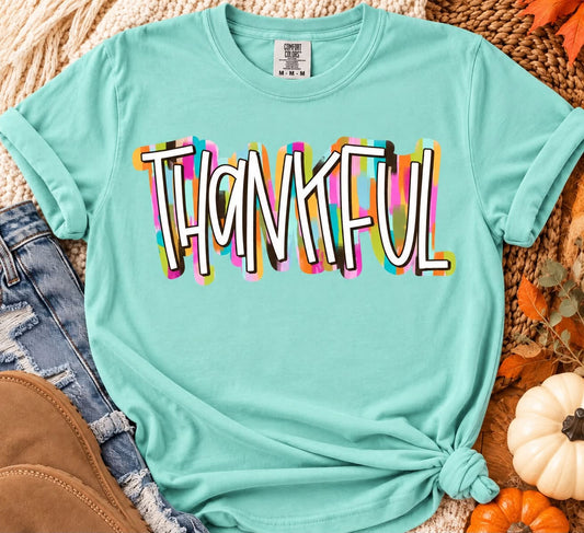 Thankful Colorful Brushstroke