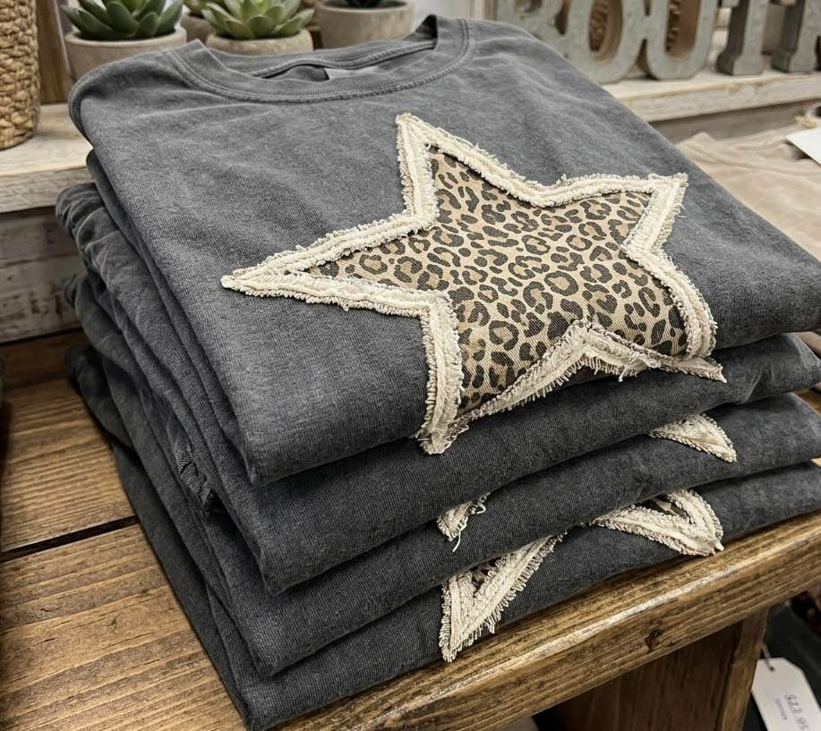 Leopard Frayed Star 🤎