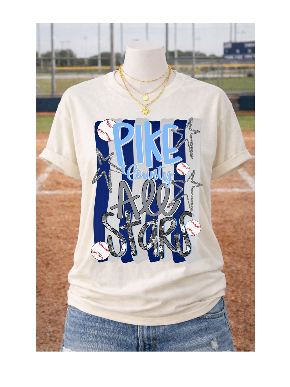 Pike County Allstars Baseball Front/Back Design