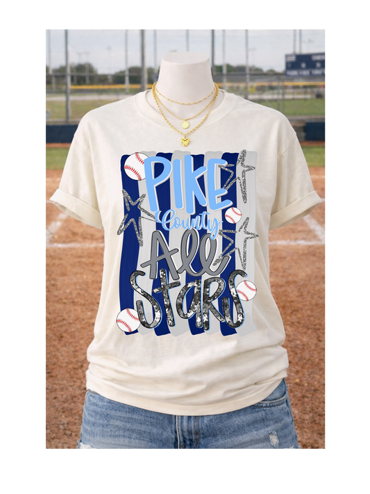 Pike County Allstars Baseball Front/Back Design