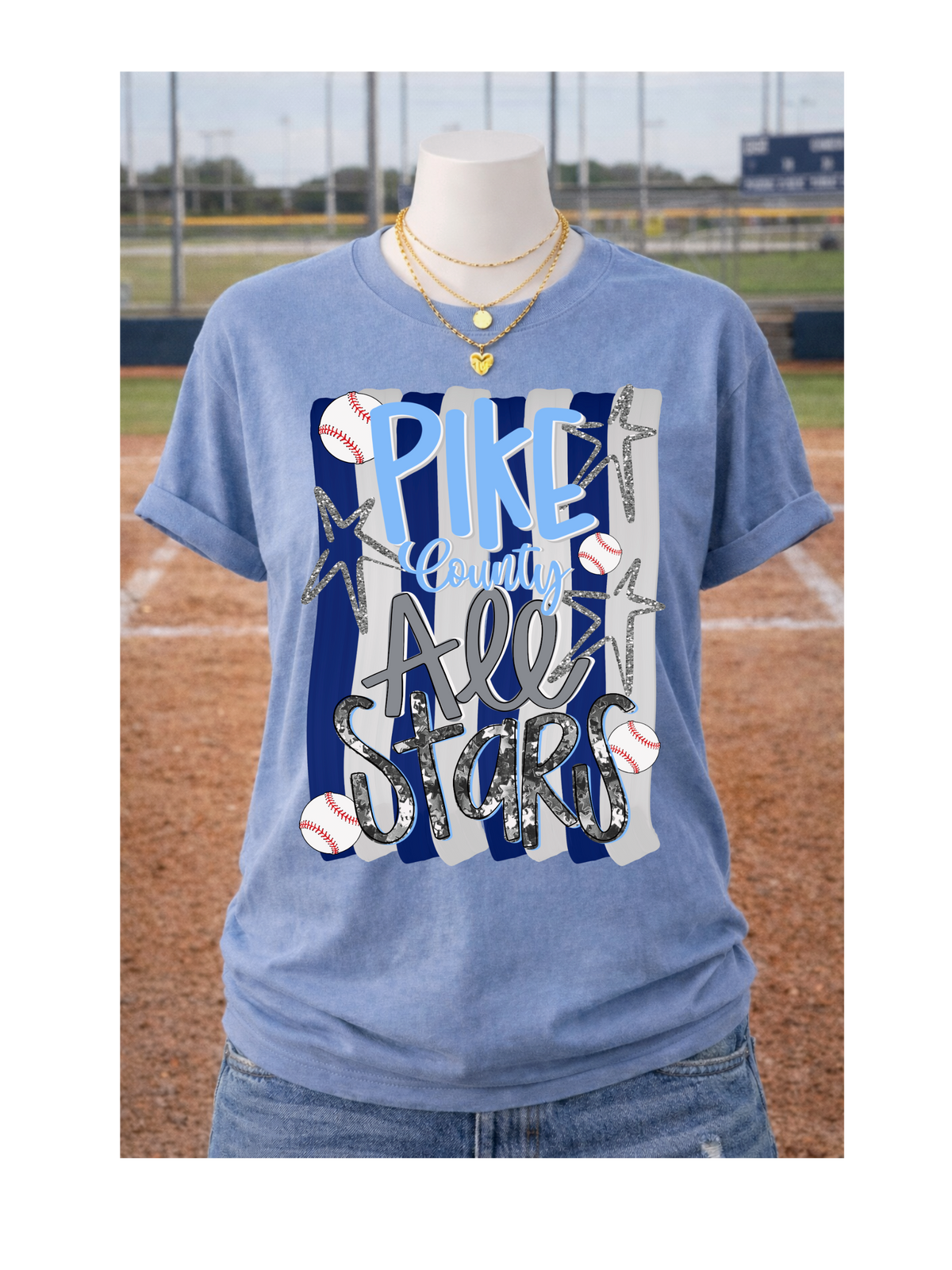 Pike County Allstars Baseball Front/Back Design