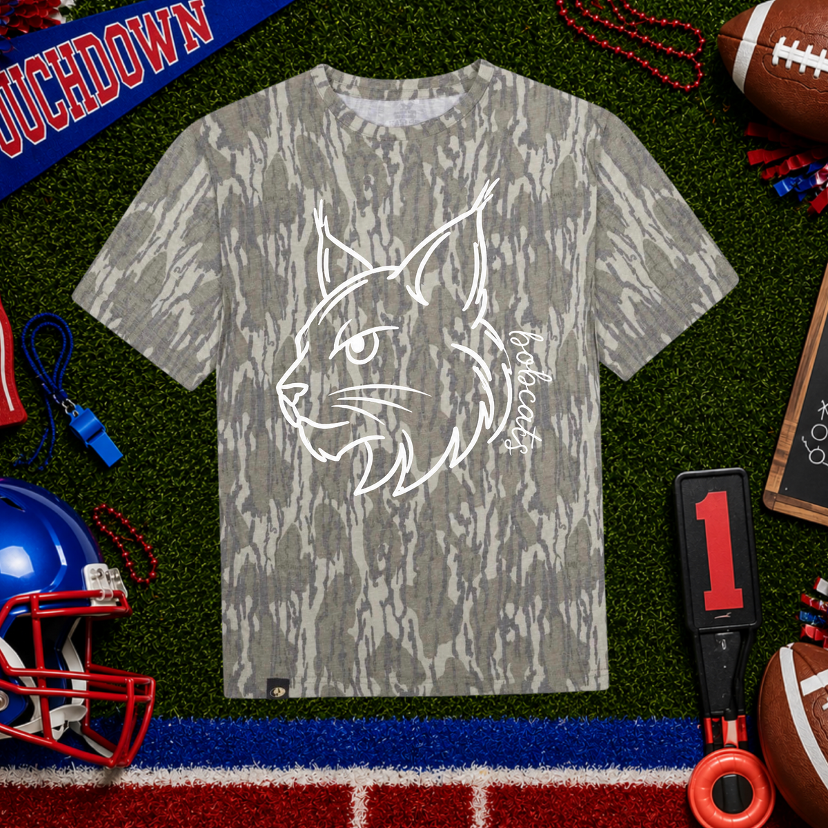 Mossy Oak Camo Simple Mascot (White)