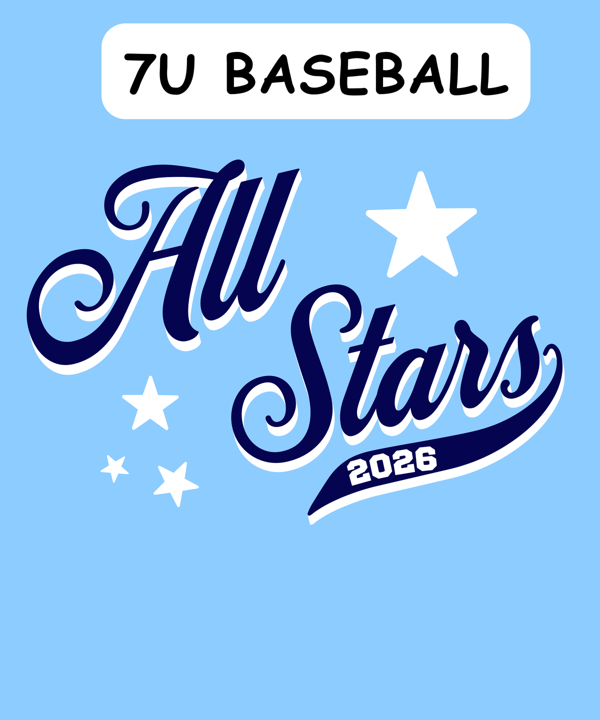 Pike County Allstars Baseball 7U Front/Back Design