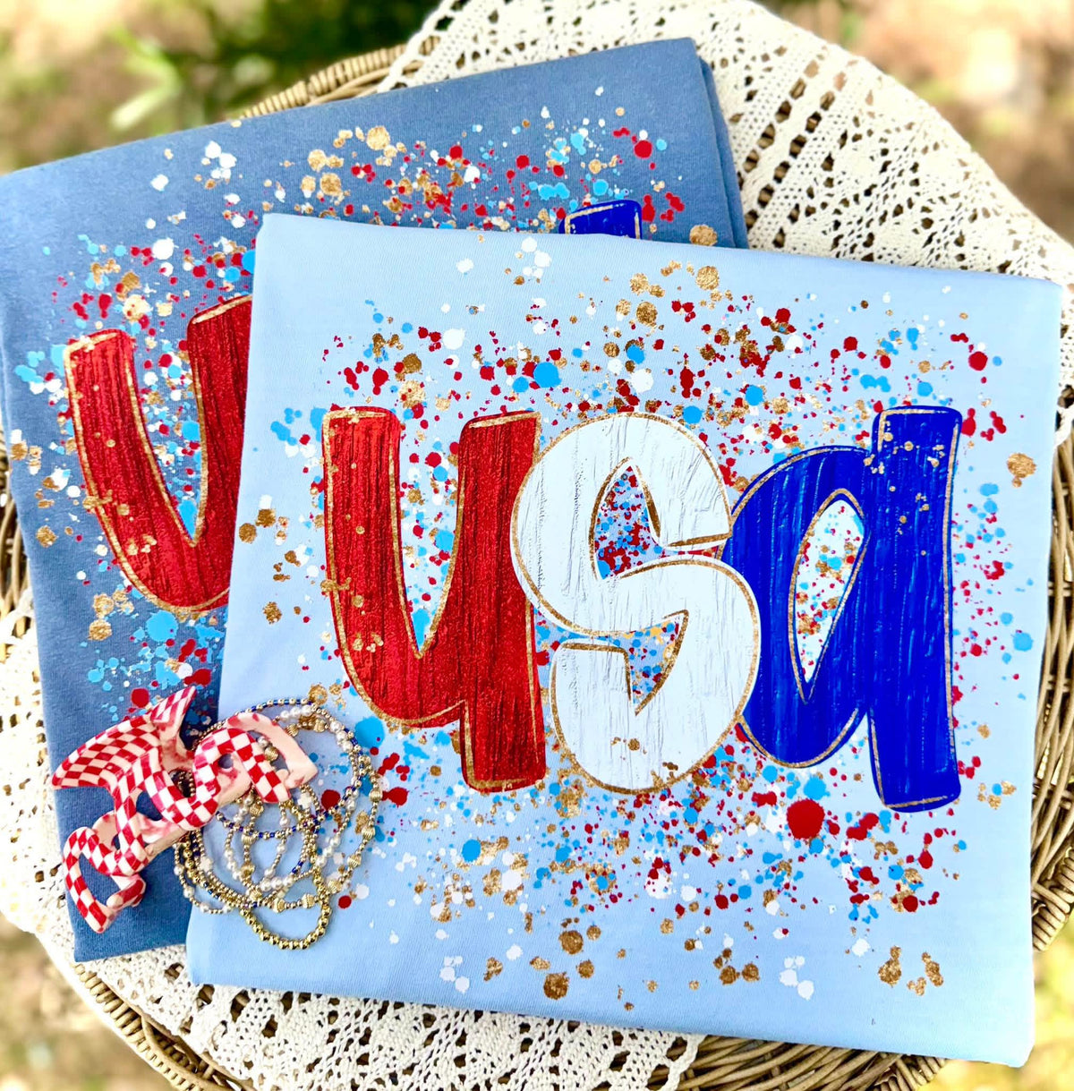 USA Paint Splatter ❤️🤍💙 (Youth)