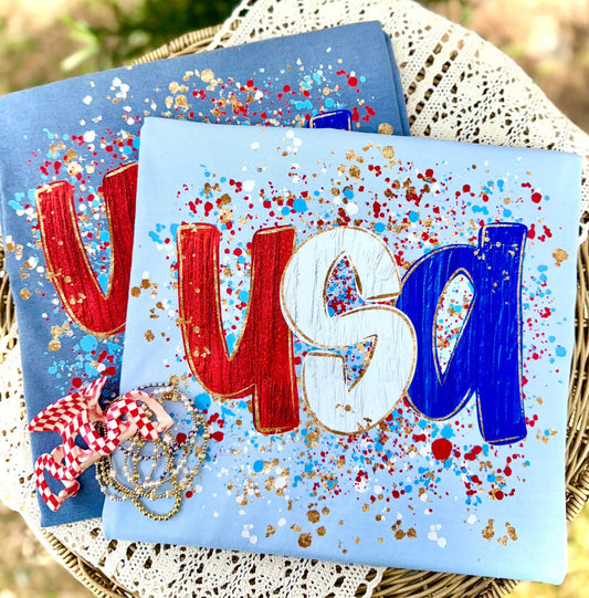 USA Paint Splatter ❤️🤍💙 (Youth)