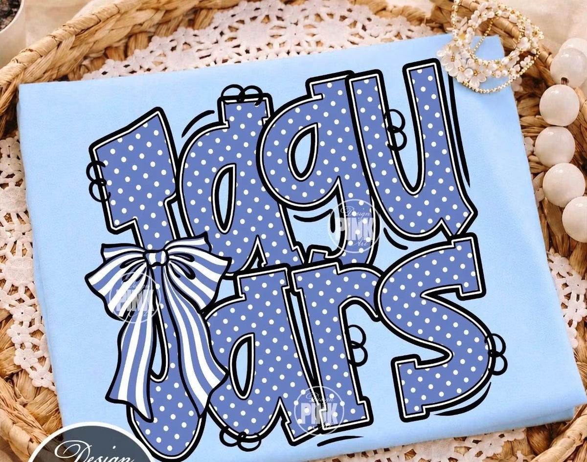 Jaguars Blue Polka Dots