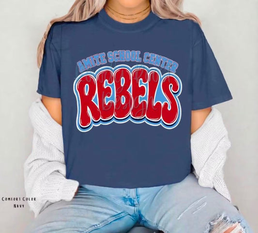 ASC Rebels Bubble Letters