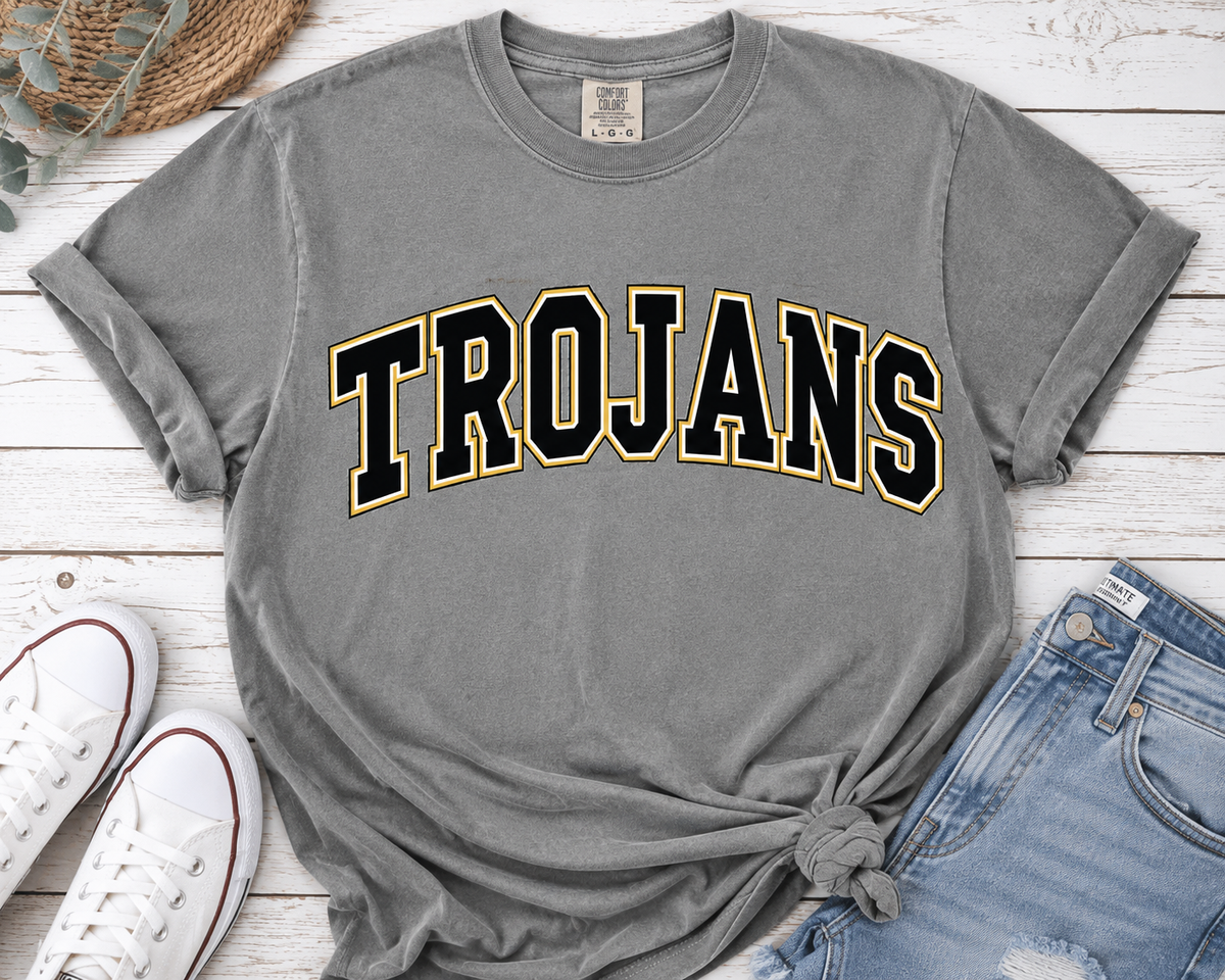 Trojans Arched Mascot