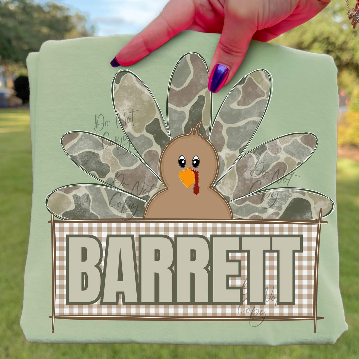 Camo Turkey Name Plate (Youth)